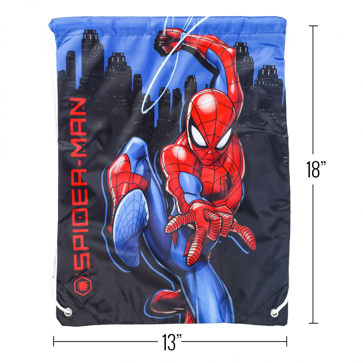 Marvel Spiderman 18pc Cinch Bag Drawstring Backpack Stickers Toys Gift Bundle, view 11