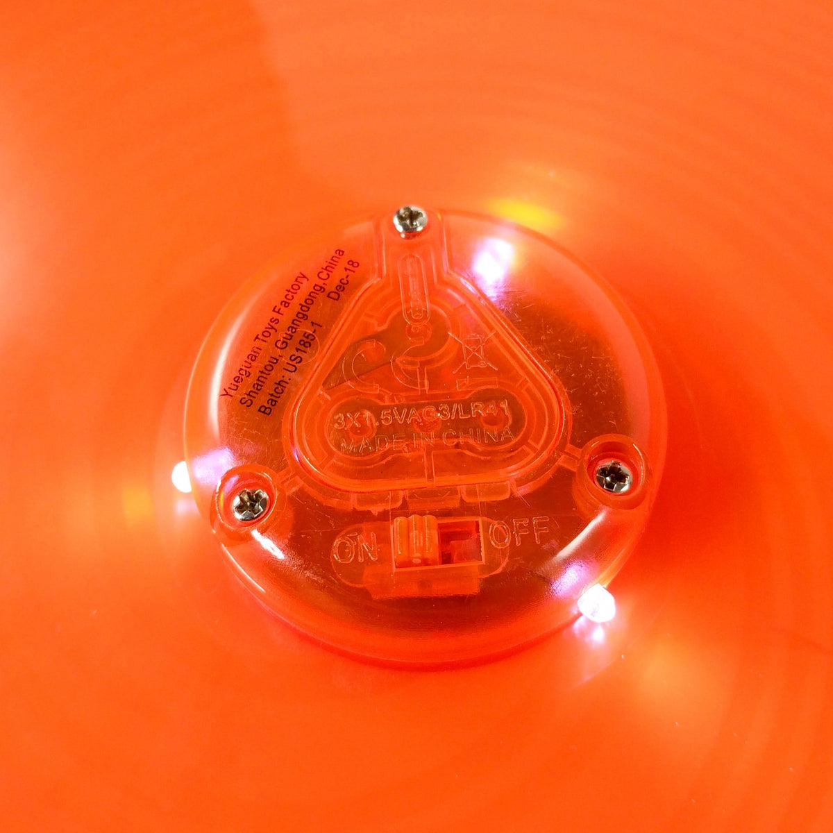 2 Pack TychoTyke Kids Light Up 10" Flying Disc Outdoor Picnic Park Toys Orange, view 3