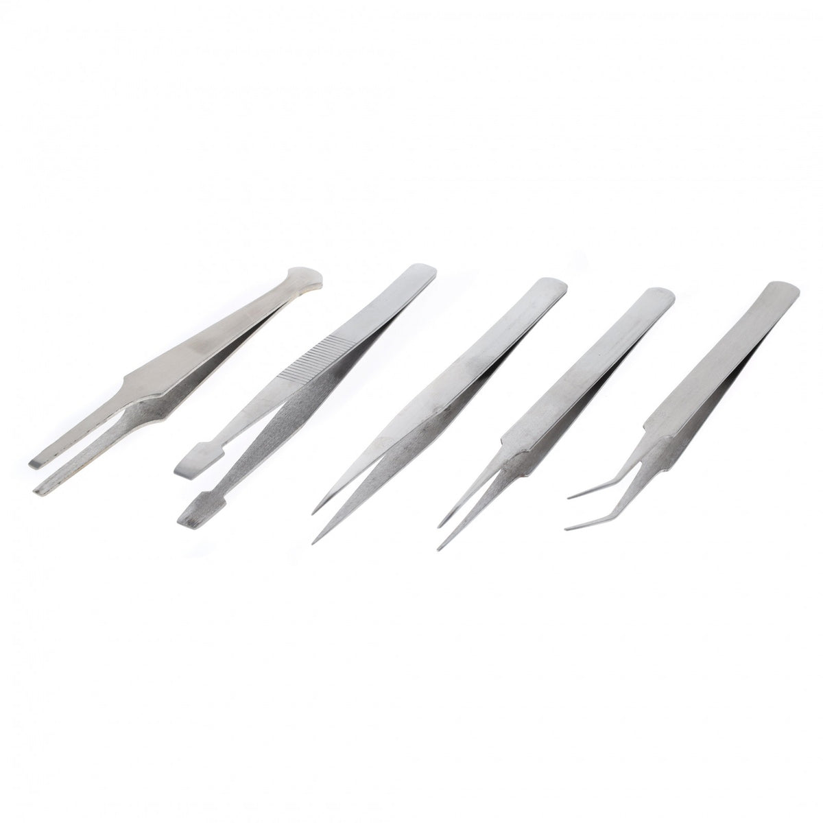 5pc Universal Tweezer Set Stainless Steel, 5", view 3