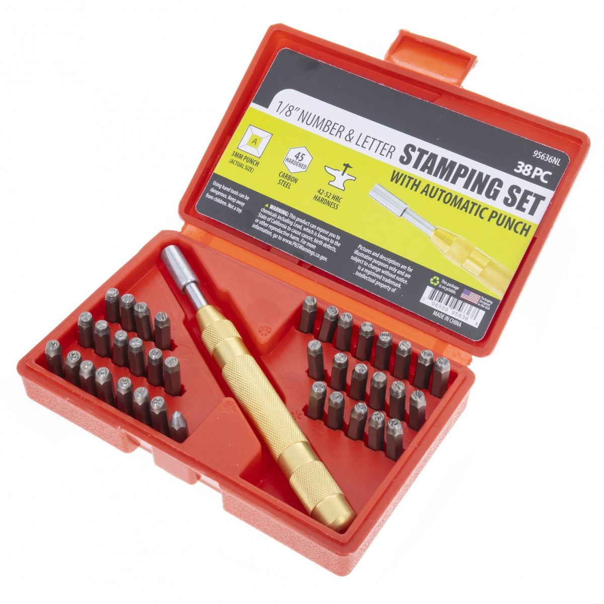 Universal Hobby Number and Letter Stamping Set Automatic Punch Crafts 38 Pieces, view 2