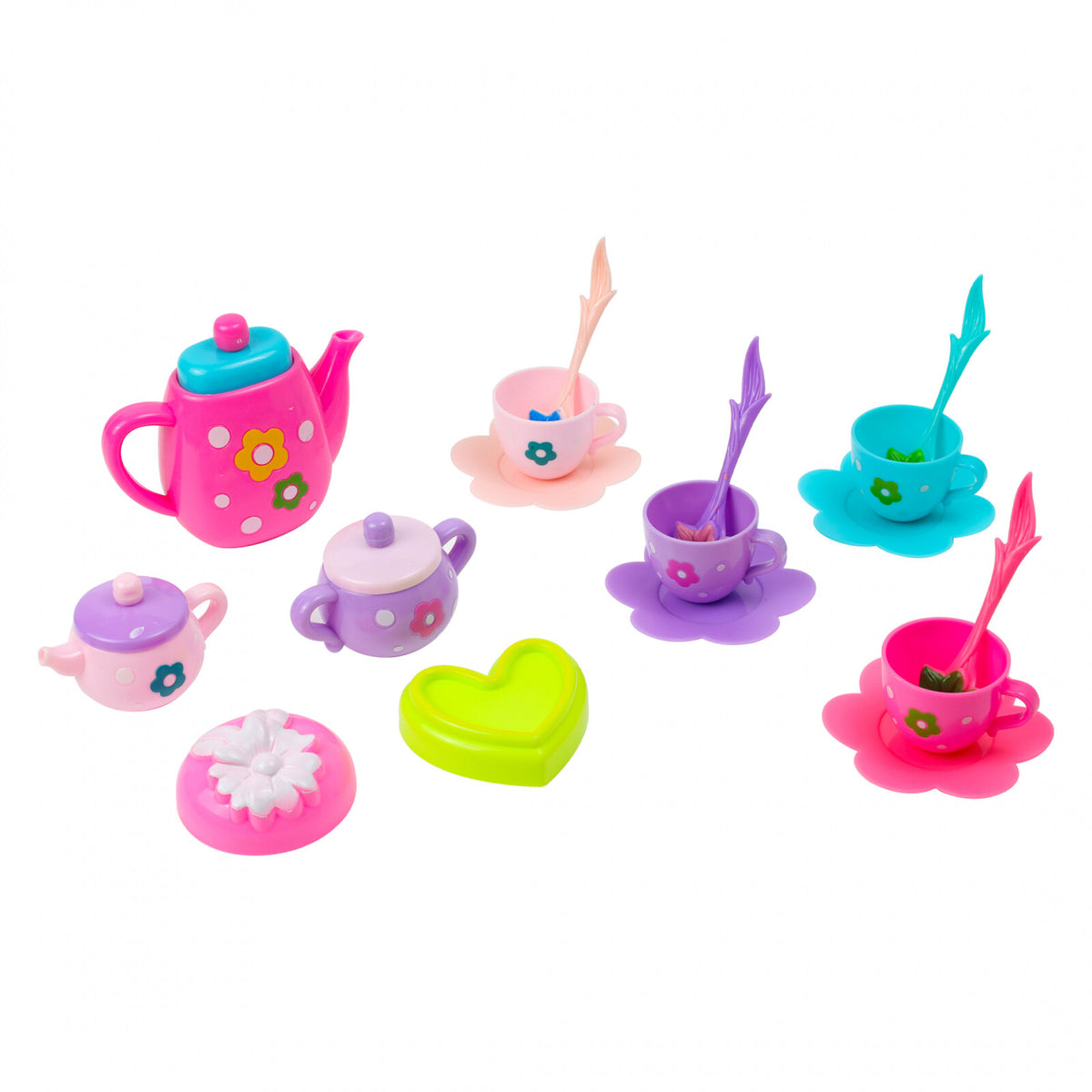 Kidplokio Pink Fairytale Tea Party Pretend Playset 17pc Girls Toys Ages 3 and Up, view 4