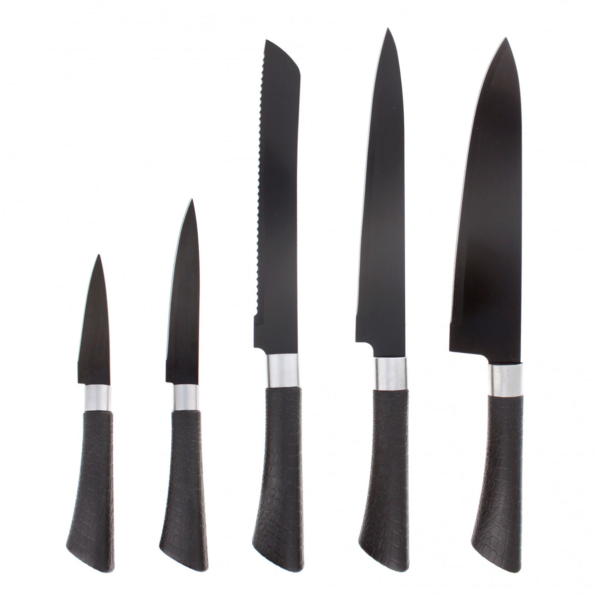 Beille 5 Piece Home Ergonomic Kitchen Knives Set, 5 Knife Essential Bundle