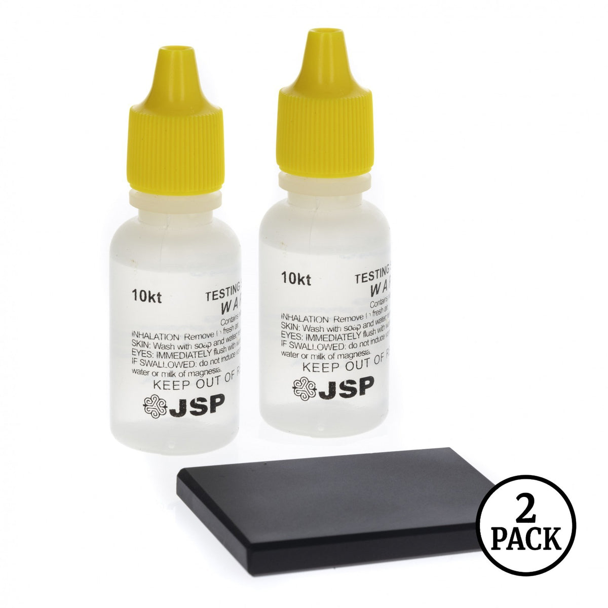10k gold testing kit with gold testing stone, two packs of three pieces each.