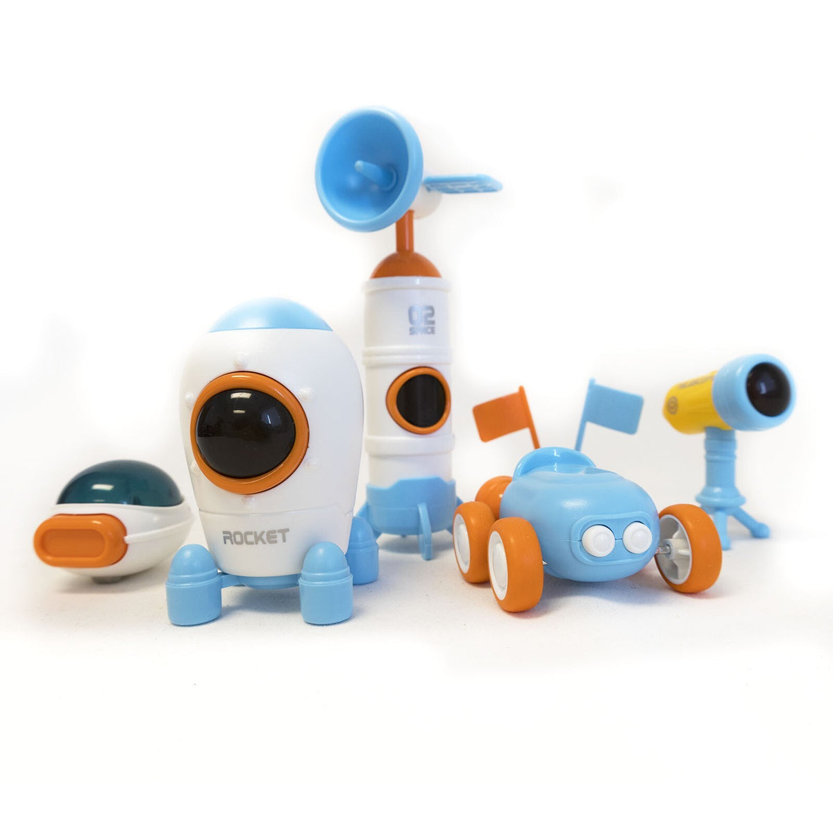 Kidplokio 15pc Space Toys Explorer Voyager Backpack Light Up Astronaut, 10 Inch, view 6