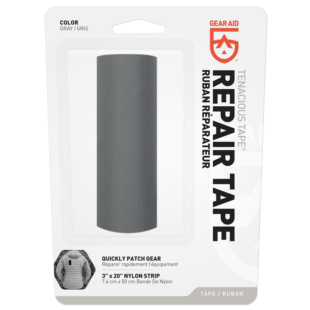 Gear Aid Tenacious Tape No-Sew Jacket Repair Tape for Fabric and Vinyl, 3" x 20", view 19