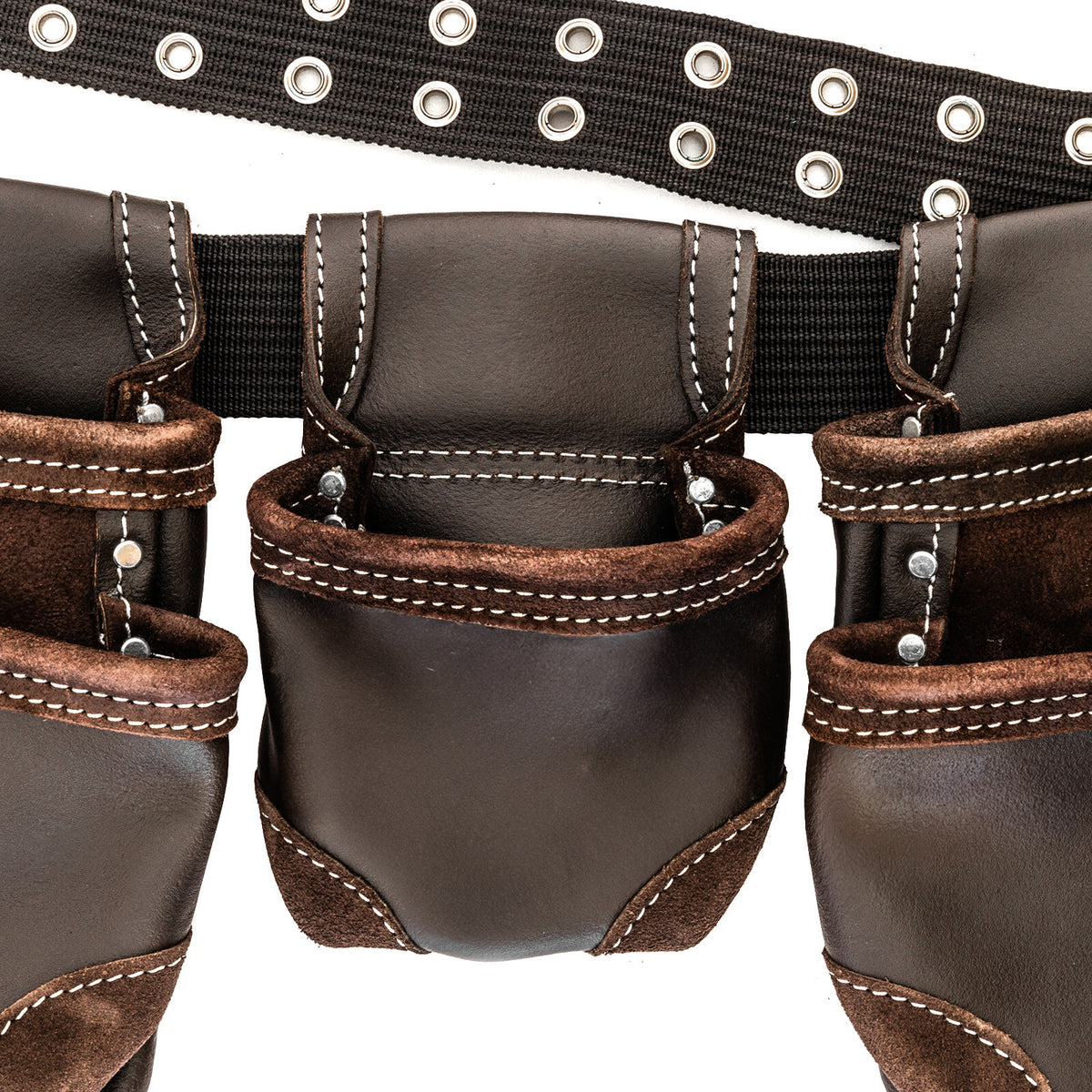 ToolTreaux 12 Pocket Heavy Duty Oil Tanned Genuine Leather Tool Belt, Dark Brown, view 4