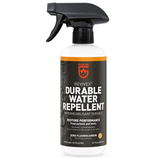 Revivex Durable Water Repellent Spray bottle, 16.9oz size, labeled for jackets