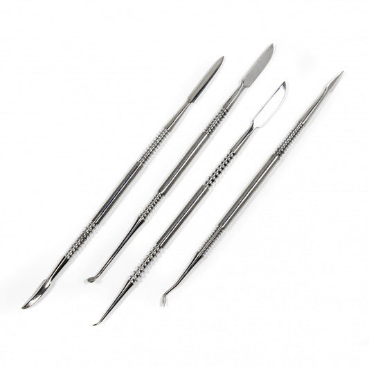 Set of seven double ended spatula wax carver and pottery tools for crafts.
