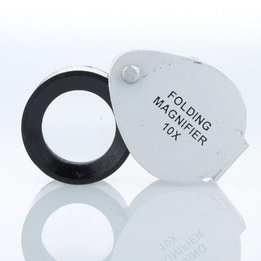 Universal Tool 10X 16mm Doublet Jewelers Loupe Chrome Body Folding Magnifier, view 2