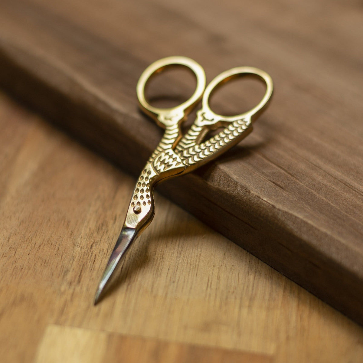 2 Pack 3.5" Tailoring Straight Sharp Tip Scissors Stainless Steel Stork - Gold, view 8