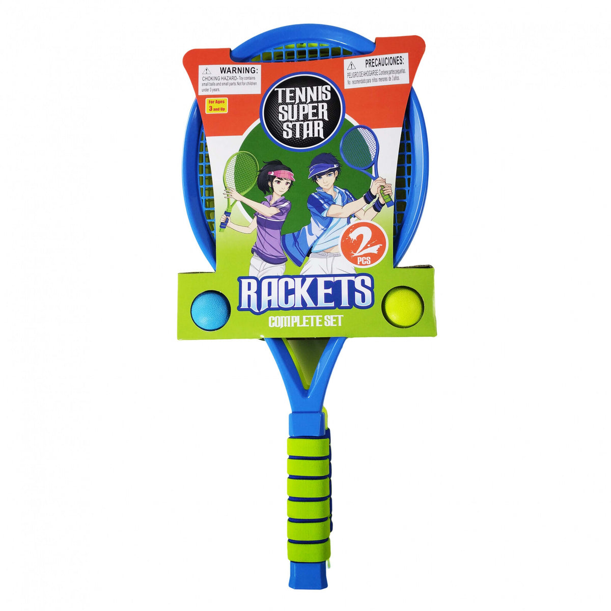 TychoTyke Kids Tennis Racket Play Set Rackets Balls Outdoor Exercise (2 Colors), view 3
