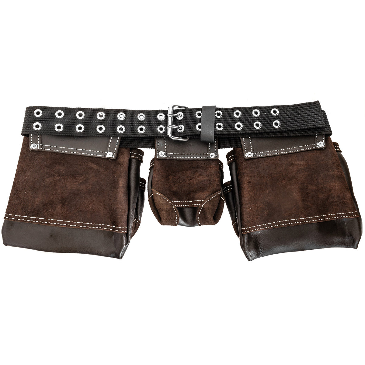 ToolTreaux 12 Pocket Heavy Duty Oil Tanned Genuine Leather Tool Belt, Dark Brown, view 5