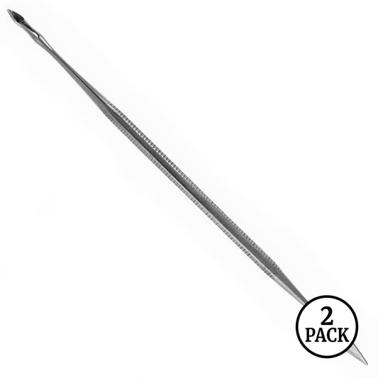 Set of two 6.25-inch carving picks with curved chisel ends for clay, ceramics, or woodworking.