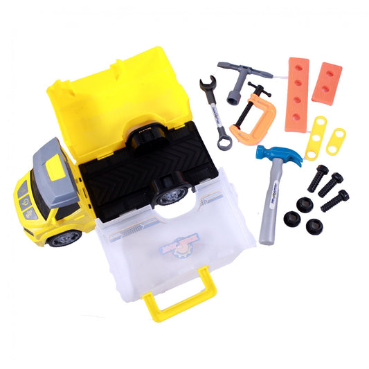 TychoTyke yellow construction truck toy with light and sound features