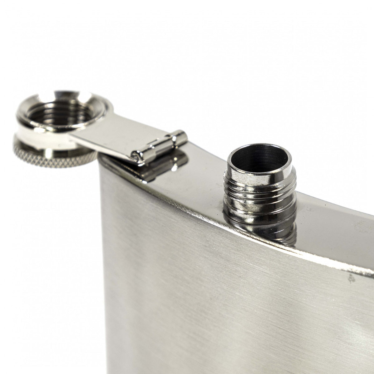 2 Pack Chrome Stainless Steel Premium Portable Hip Flask 8oz, view 9