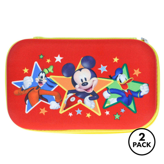 Two Disney Mickey Mouse EVA foam pencil cases, designed as pen holders for kids.