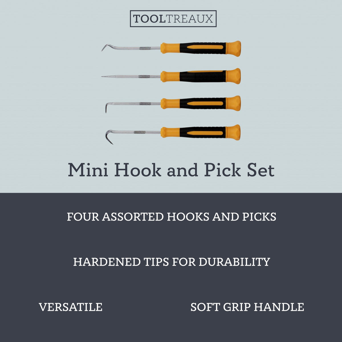 ToolTreaux Mini Hook and Pick Set Precision Cleaning and Hobby Tools - 4 Pieces, view 3