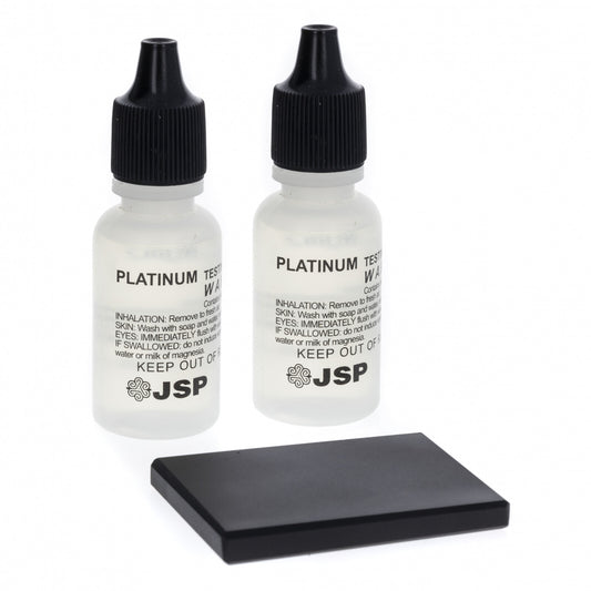 Three-piece platinum testing kit with testing stone