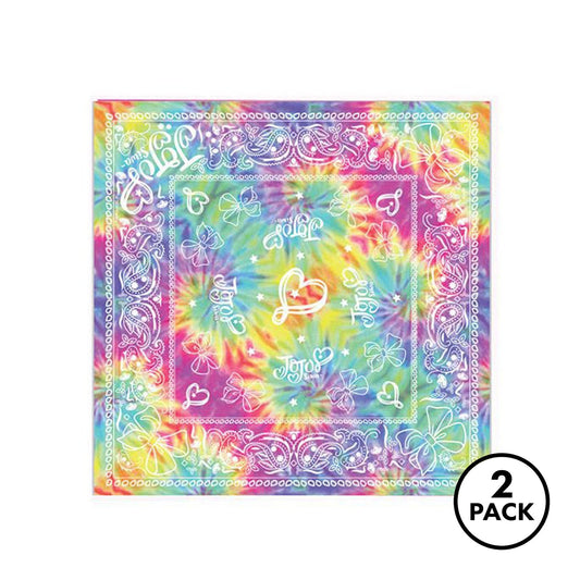 Two Jojo Siwa bandana face covers with Nickelodeon character design.