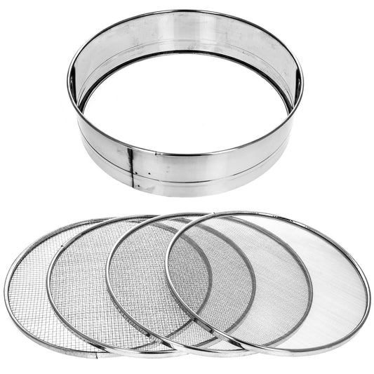 Five-piece fine mesh sieve set for kitchen and composting