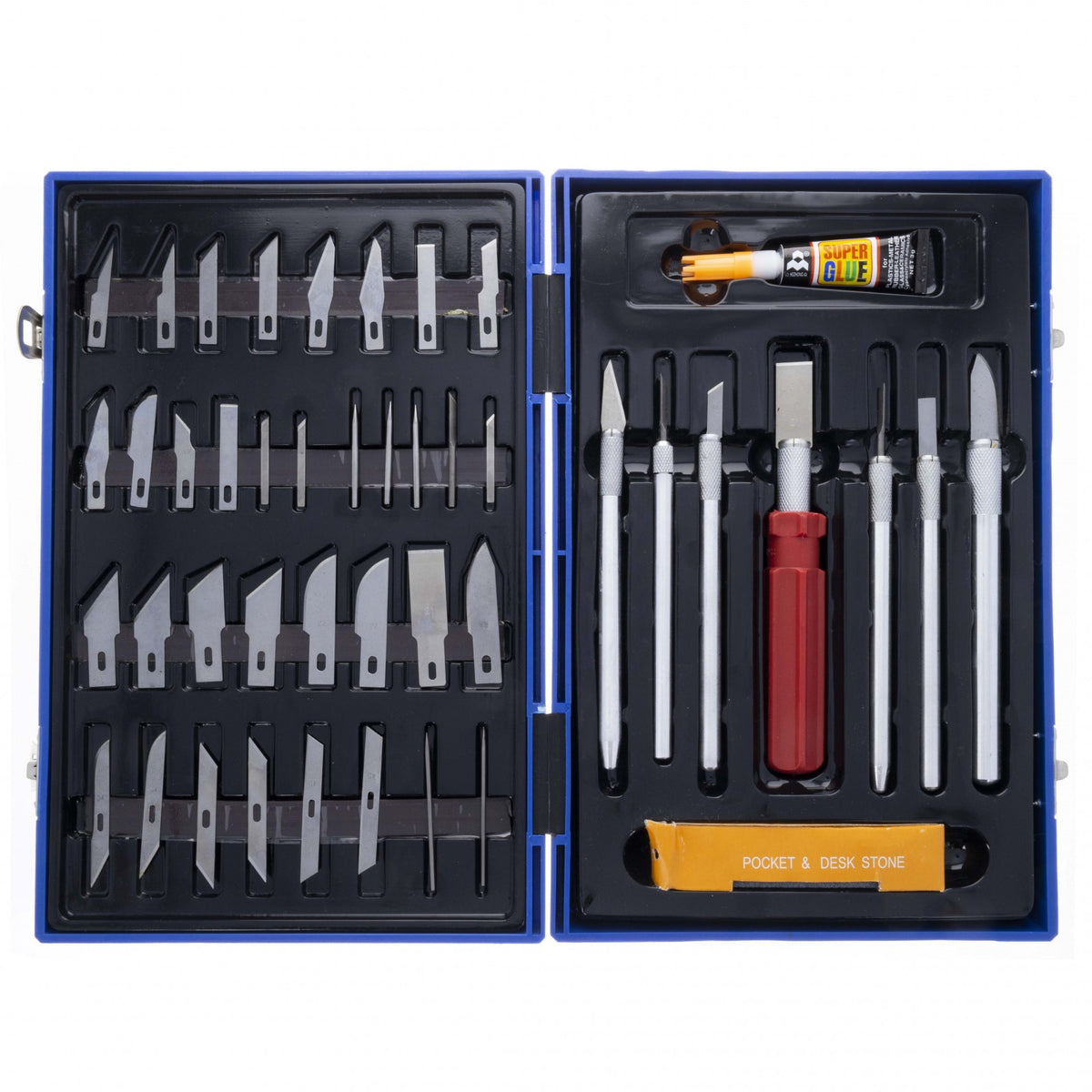 52pc Deluxe Utility Exacto Knife Blade Complete Modeling Set Craft Hobby, view 3