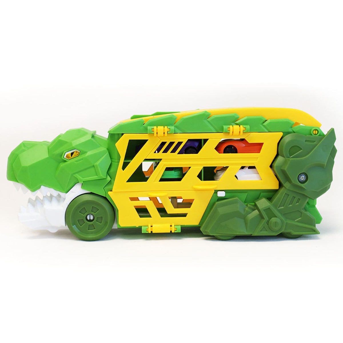Kidplokio 3 in 1 Ultimate T Rex Diecast Cars Transporter Truck Toy (2 Colors), view 12