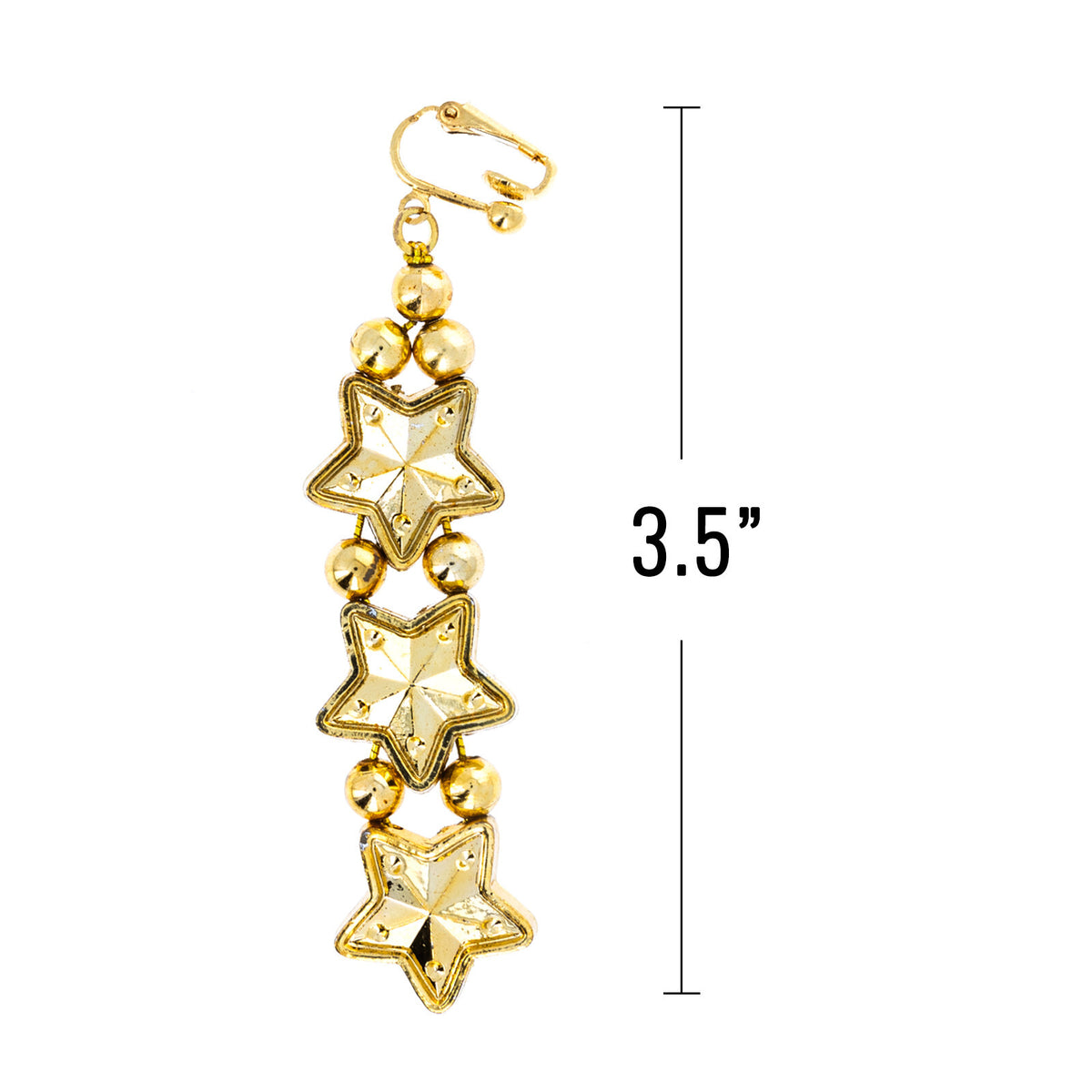 Girls Gold Star Bundle Set with Barbie Dangle Earrings Dress Up, view 3