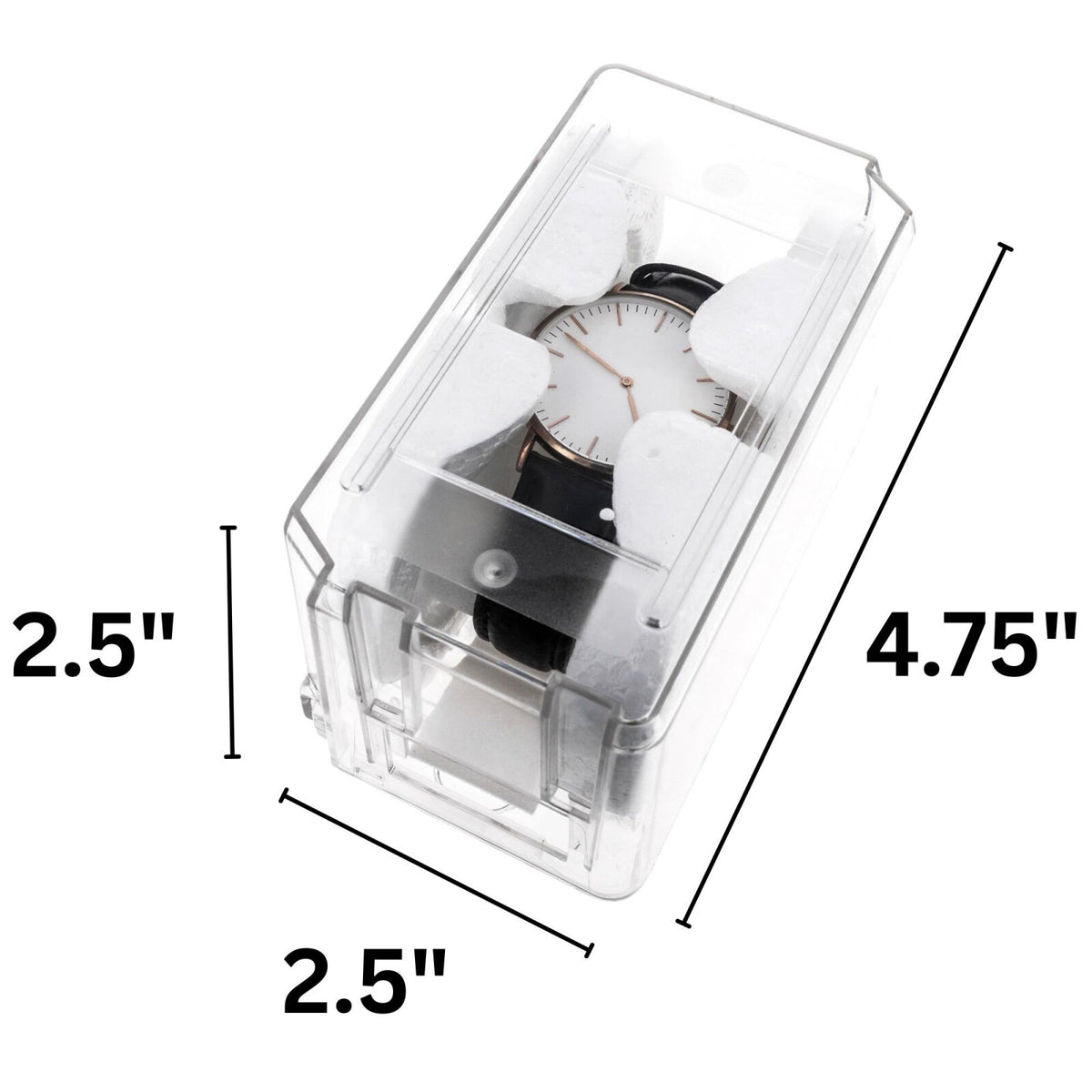 ToolTreaux Clear Plastic Watch Case Coffin Travel Essentials Jewelry Organizers, view 12