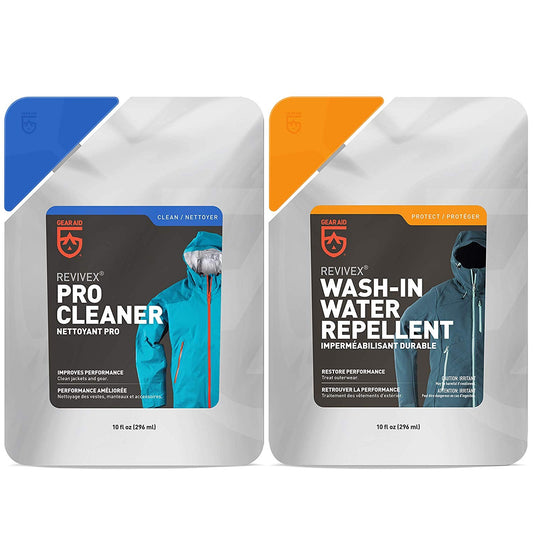 GEAR AID Care Kit Revivex Pro Cleaner, Revivex Wash-In Water Repellent, Patches, view 2