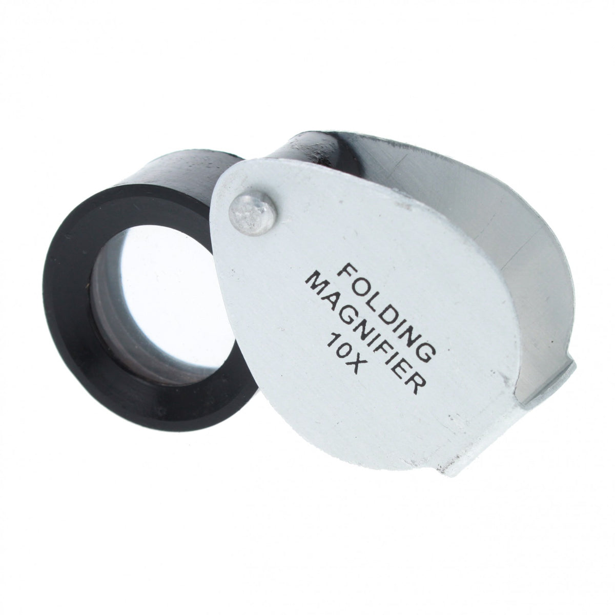 chrome folding 10X 16mm doublet jewelers loupe magnifier