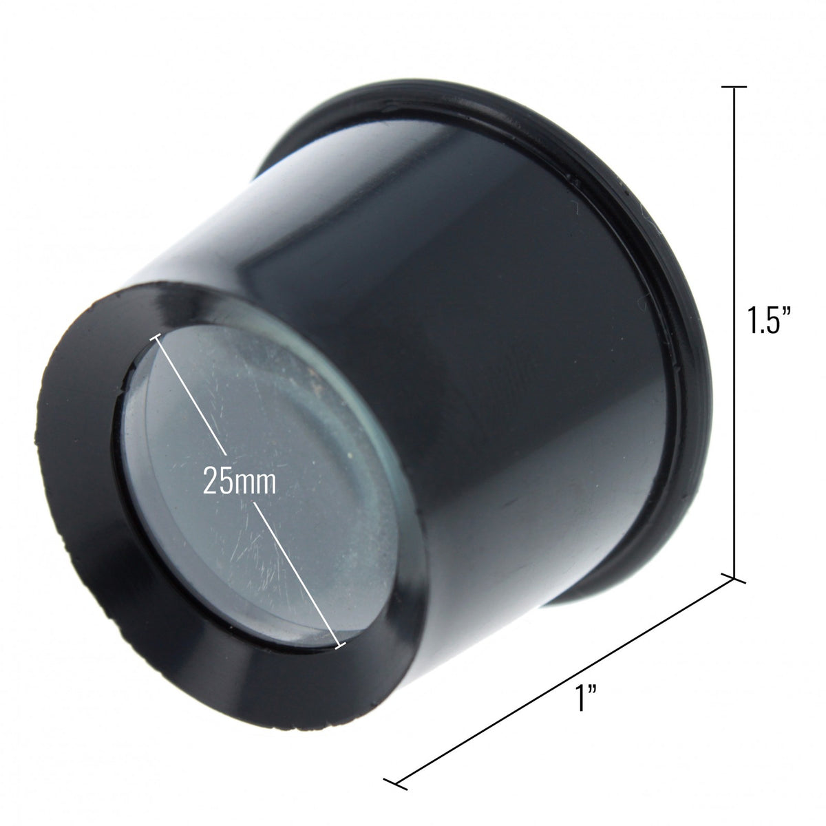 2 Pack ToolTreaux 10X Jewelers Loupe 25mm Diameter Glass Lens Magnifier Plastic, view 6