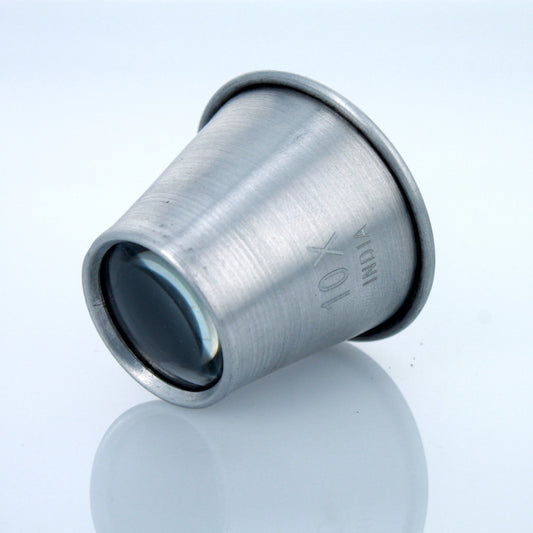 ToolTreaux 10x Aluminum Jewelers Loupe 22mm Diameter Glass Lens Magnifier, view 2