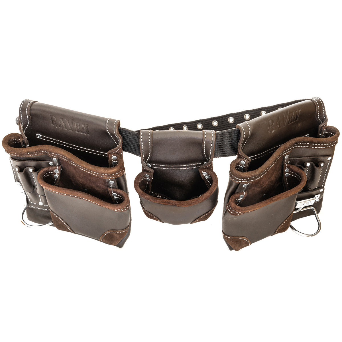 ToolTreaux 12 Pocket Heavy Duty Oil Tanned Genuine Leather Tool Belt, Dark Brown, view 7