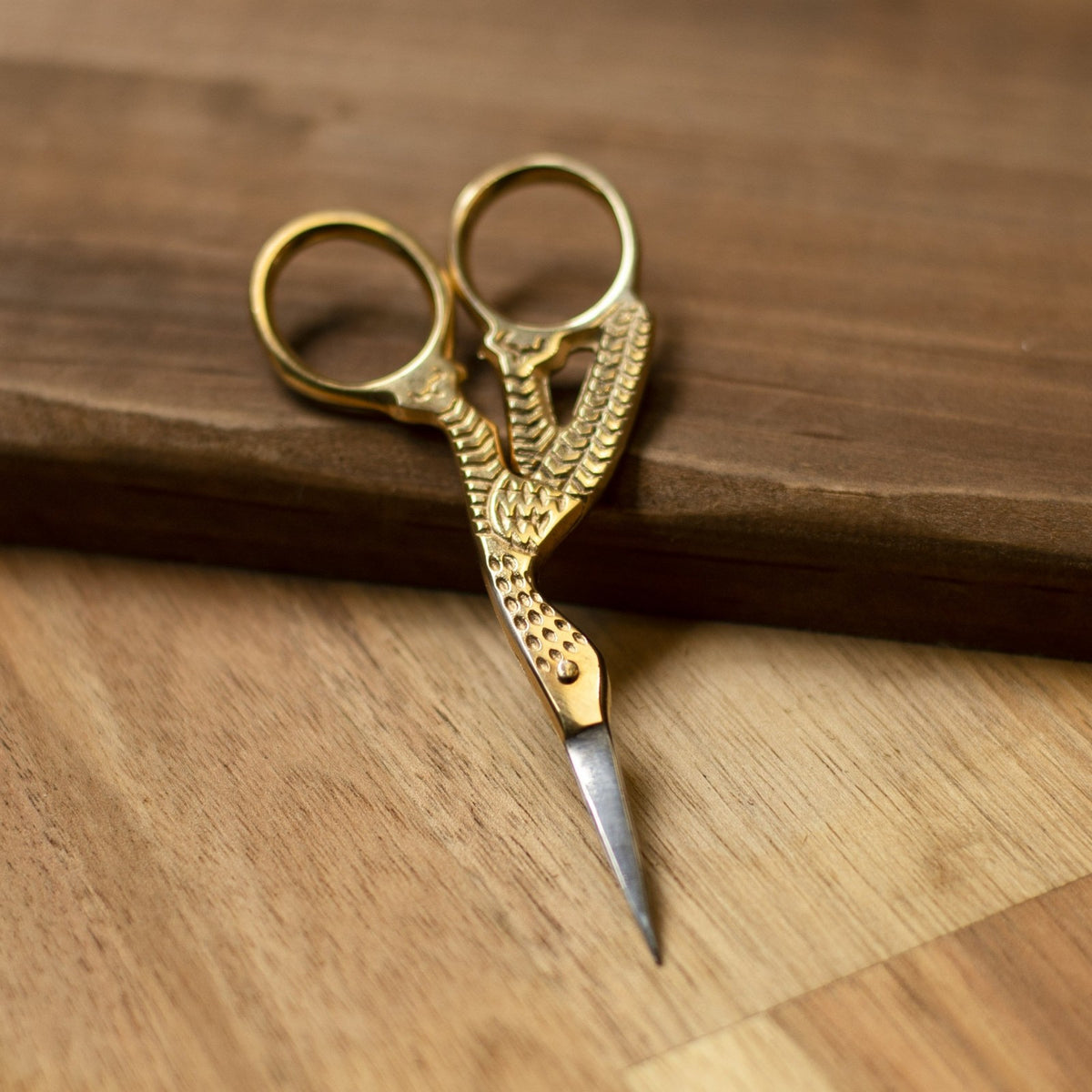 2 Pack 3.5" Tailoring Straight Sharp Tip Scissors Stainless Steel Stork - Gold, view 9