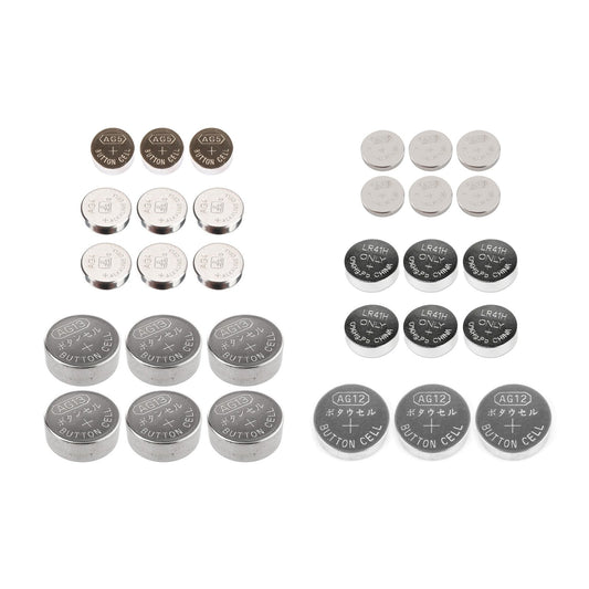 Assorted 30 piece button cell batteries for electronic repairs
