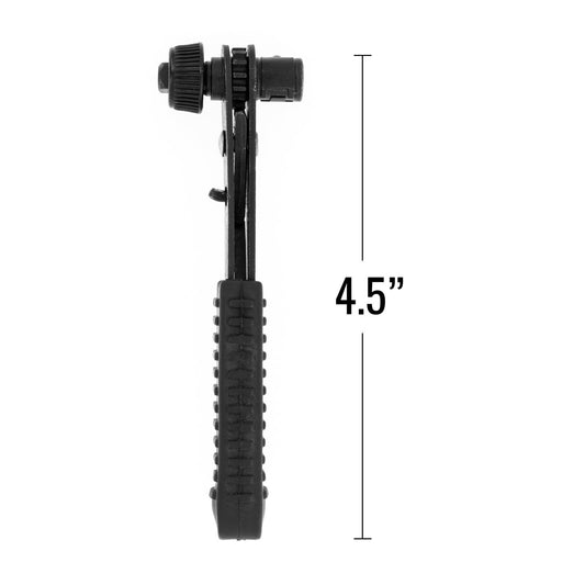 ToolTreaux 2 in 1 Reversible Ratchet Torque Wrench with Rubber Handle, Black, view 2