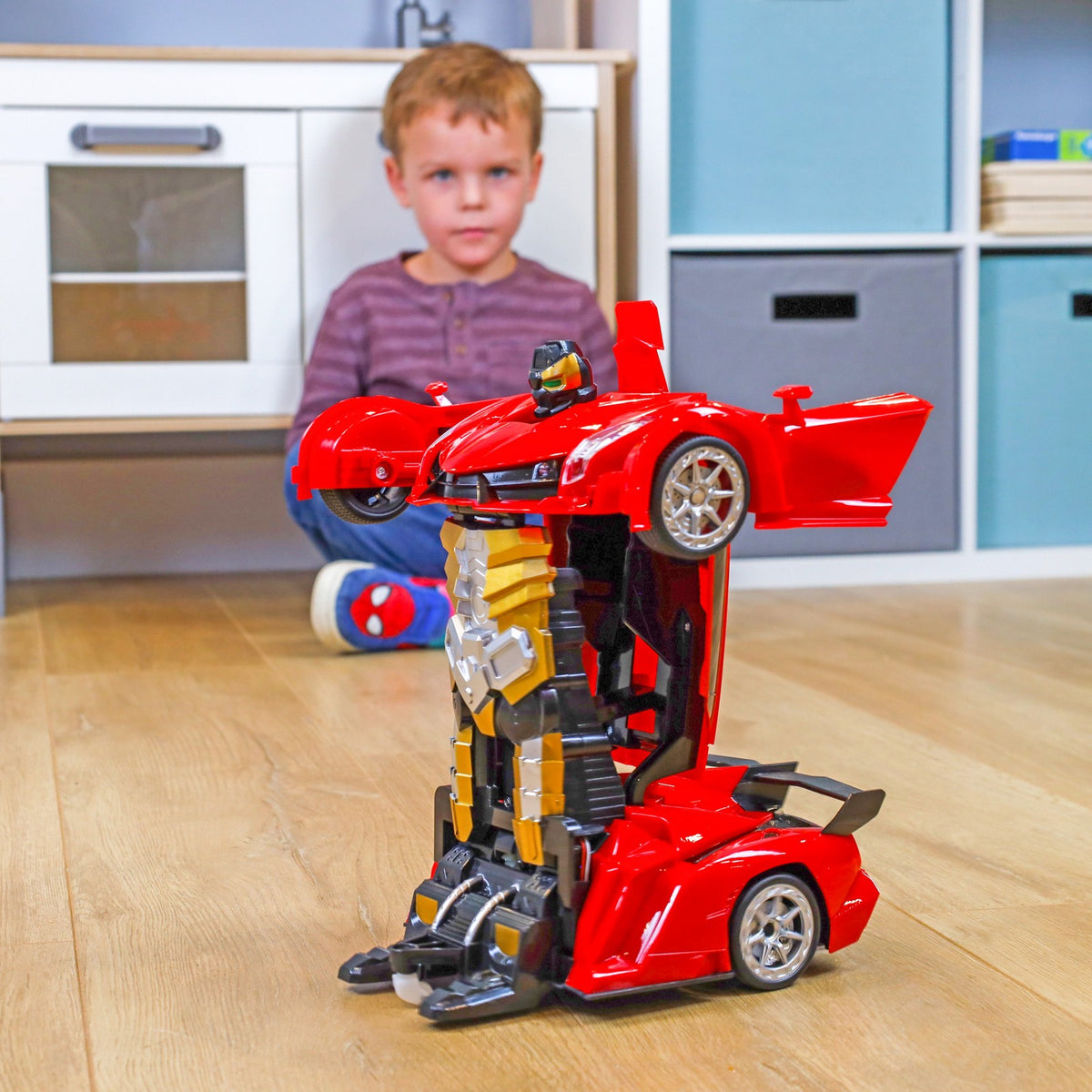 Kidplokio 2 in 1 Transforming Toys Robot RC Car Lights Sounds Boys Ages 3 and Up, view 5