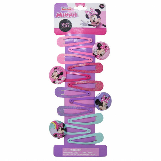 Disney Minnie Mouse glitter hair clips for girls' dress up and pretend activities
