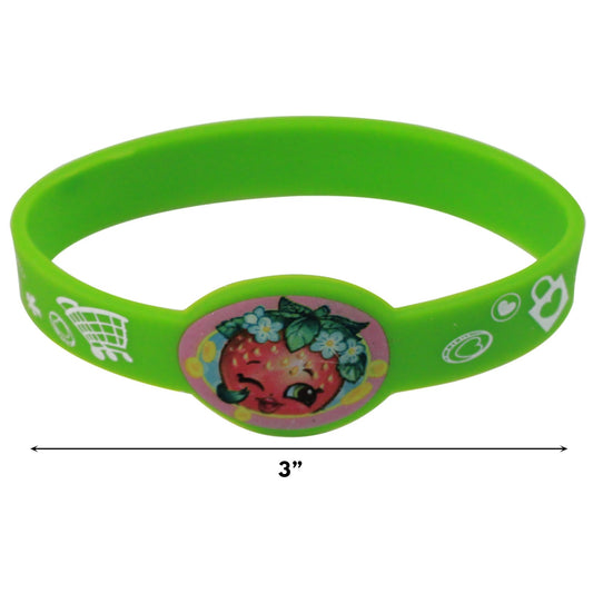4pc Shopkins Stretchy Silicone Bracelets Gift Set D'Lish Donut Apple Blossom, view 2