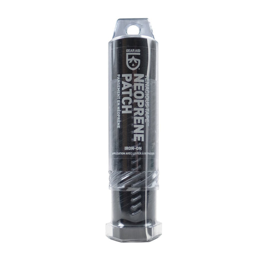 Black fabric maintenance kit for wetsuit or drysuit repair