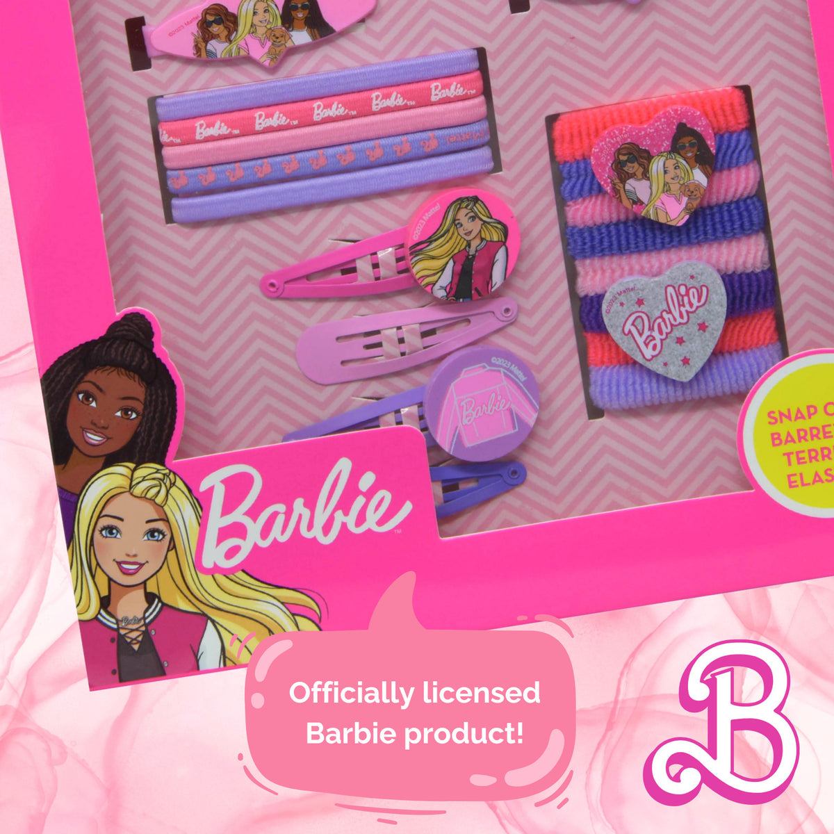 Barbie Girls Hair Accessories Gift Set 20pc Hair Clips Barrettes and Scrunchies, view 3