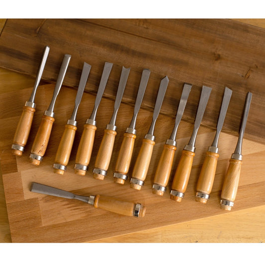12pc Professional Wood Carving Chisel Set Various Blades Woodworking Clay & Wax, view 2