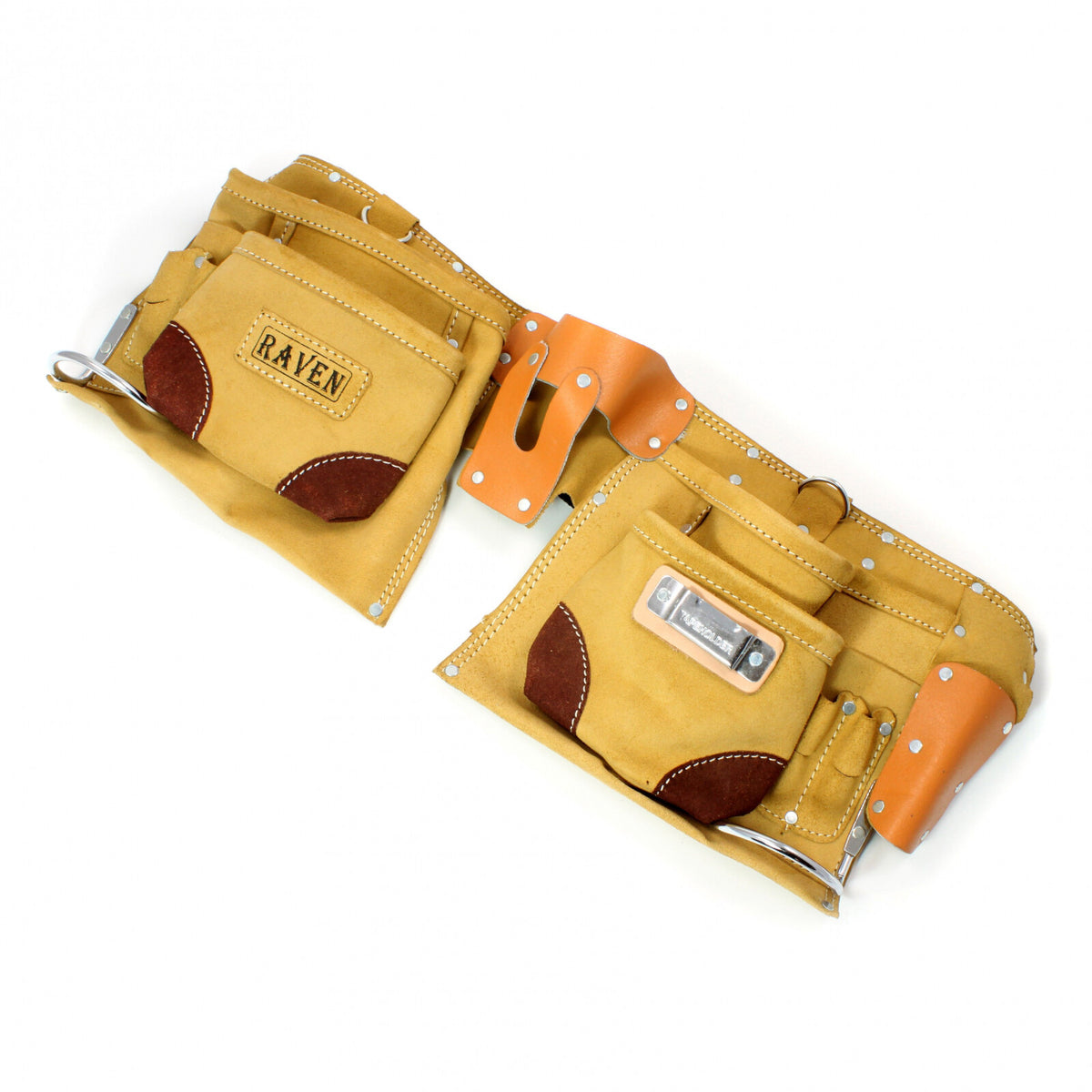 9 Pocket Carpenter Tool Belt Heavy Duty Suede Leather Fits Hammer And Nails, view 18