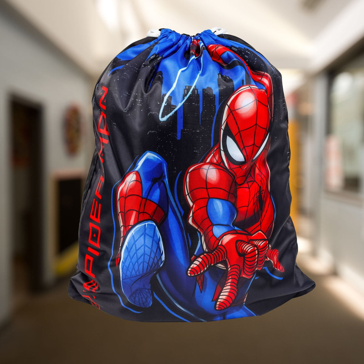 Marvel Spiderman 18pc Cinch Bag Drawstring Backpack Stickers Toys Gift Bundle, view 8