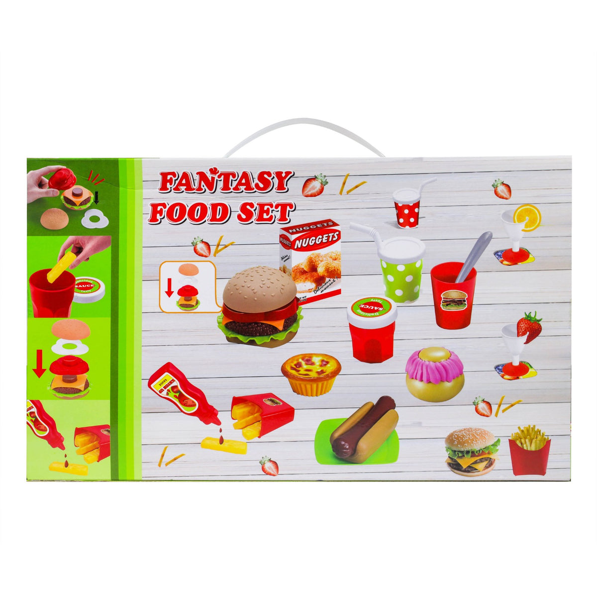 Kidplokio Kids Pretend Play Food Set Fun Picnic Plastic Food Utensils Assorted,, view 10
