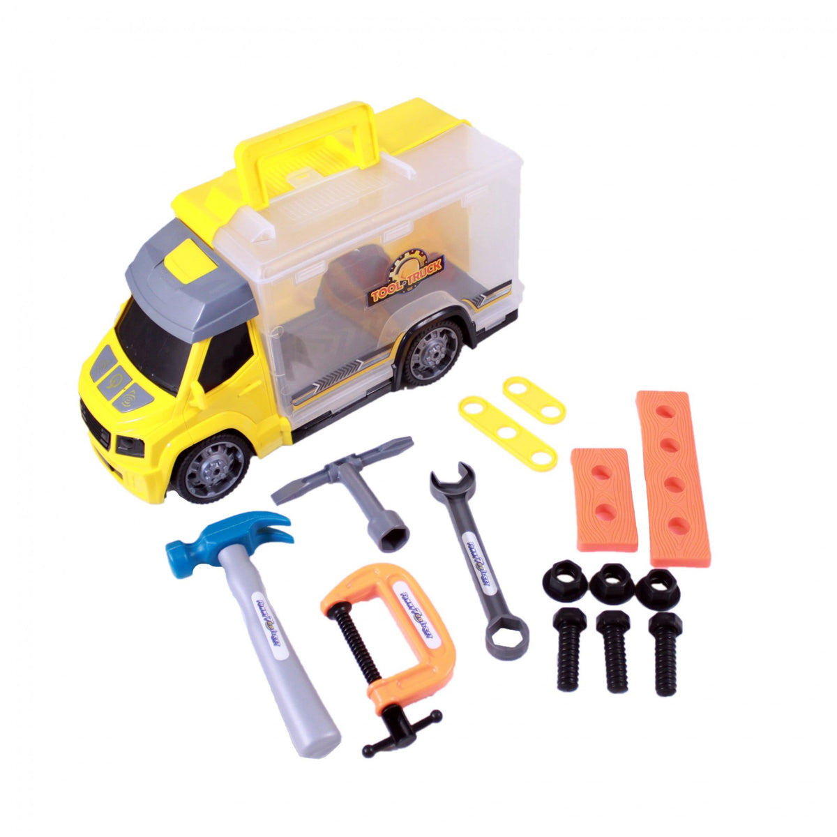 TychoTyke Construction and Rescue Tools Truck with Light and Sound Yellow, view 6