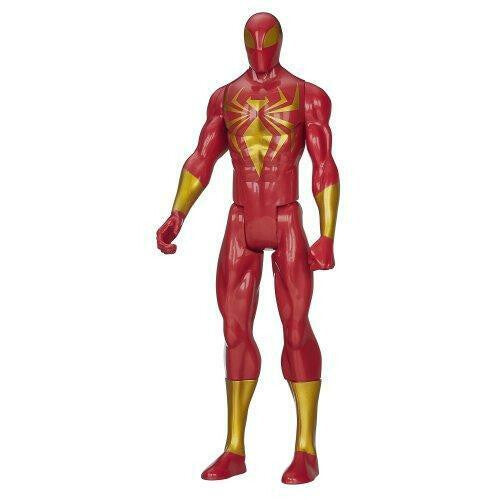 Two Marvel Spider-Man Titan Hero Series 12-inch action figures in two distinct styles