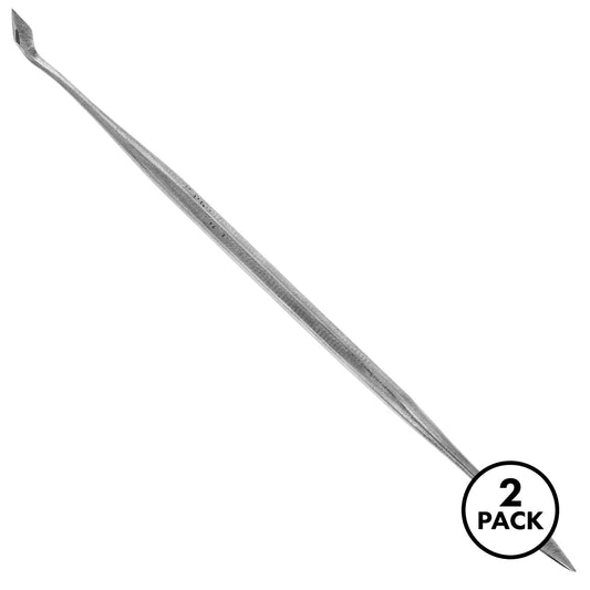 Two double-ended stainless steel spatulas placed side by side for detail tasks.
