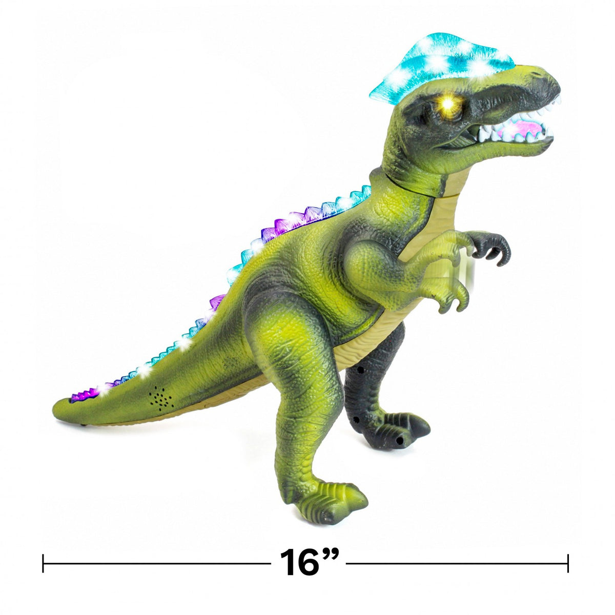 Kidplokio RC Remote Control Green T Rex Dinosaur Toys with LED Lights, Sounds,, view 12