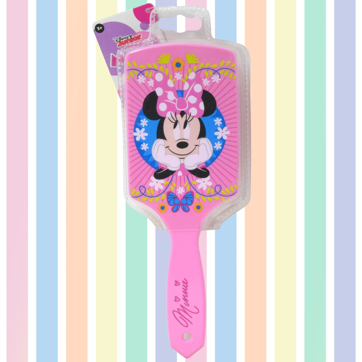 Girls Cartoon Paddle Detangling Hair Brush Minnie Mouse Barbie Lilo & Stitch, view 3